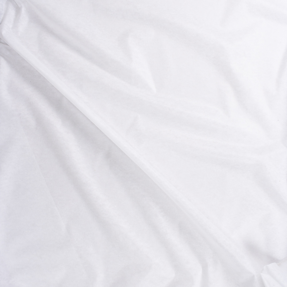 White Lightweight Nonwoven Fusible Interfacing Fabric By The Yard - Wide shot