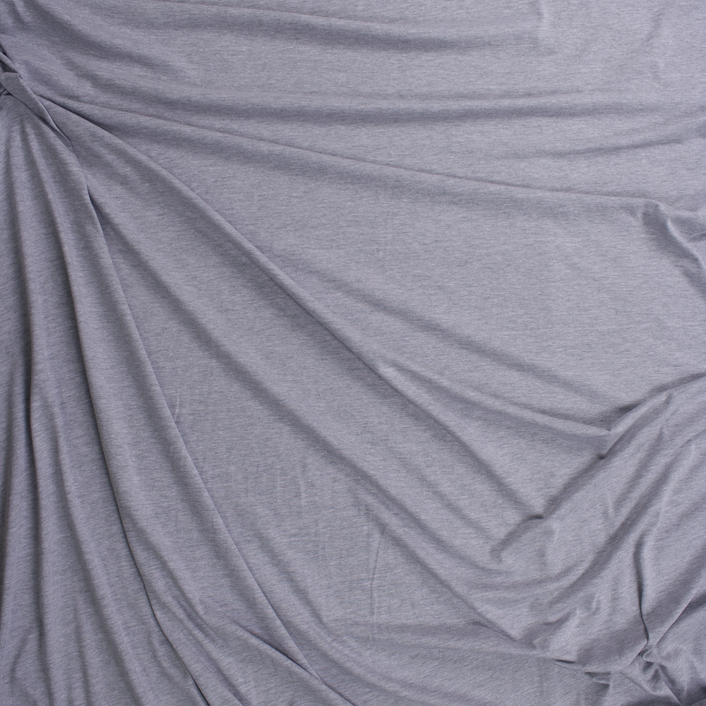 Light Grey Heather Lightweight Cotton Jersey Fabric By The Yard - Wide shot