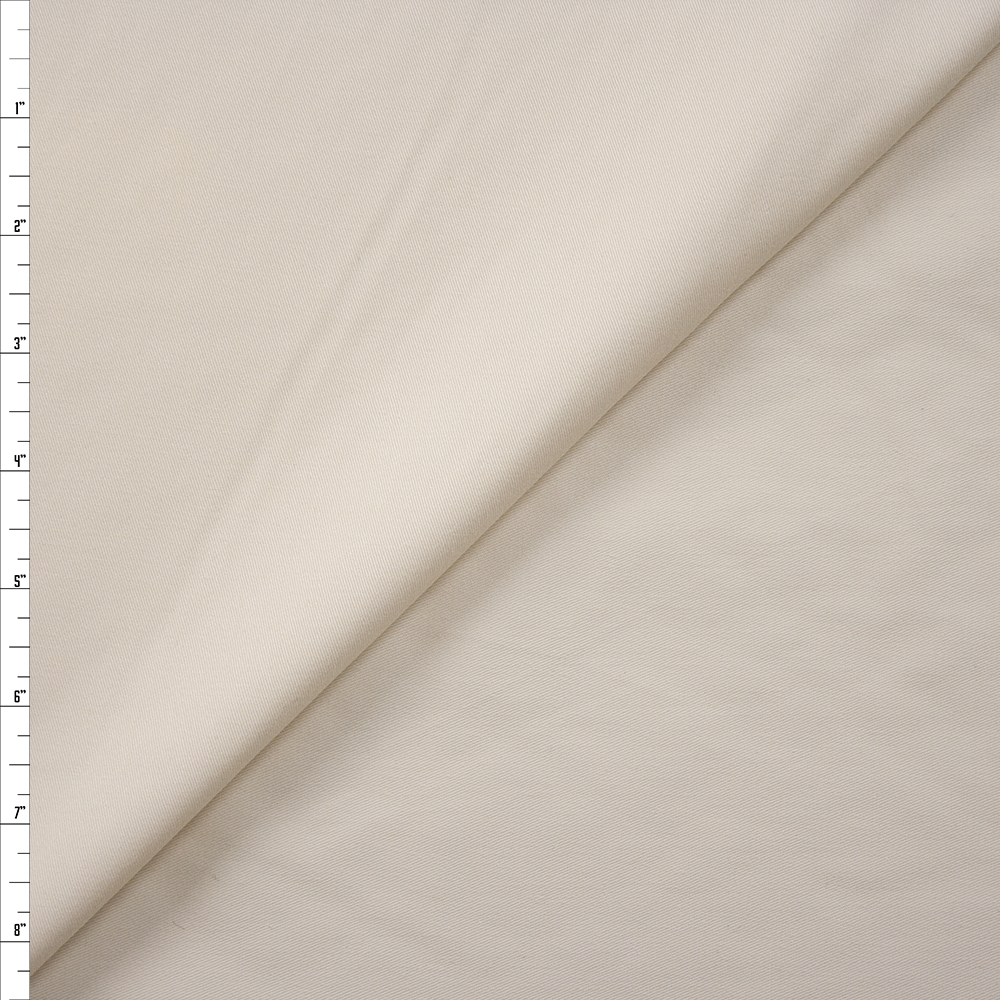 Ivory Designer Cotton Twill Fabric By The Yard