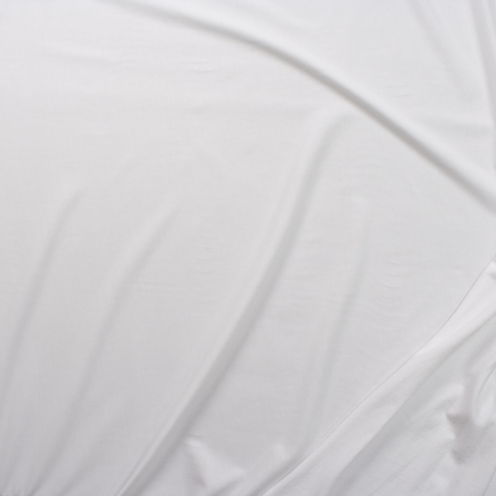 White Lightweight Cotton French Terry Fabric By The Yard - Wide shot
