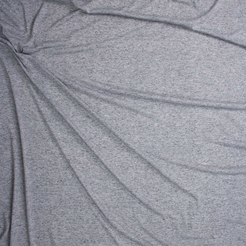 Slubbed Grey Heather Lightweight Jersey Knit Fabric By The Yard - Wide shot