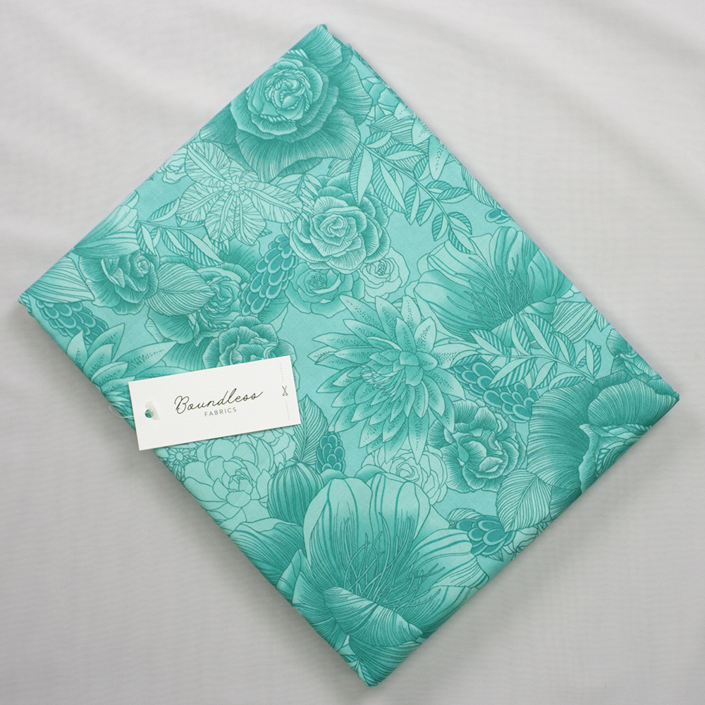 Boundless Quilter’s Cotton Florida Keys Floral (4y Bargain Cut) Fabric By The Yard