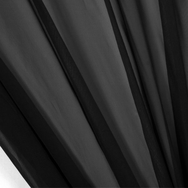 Black 45" Chiffon