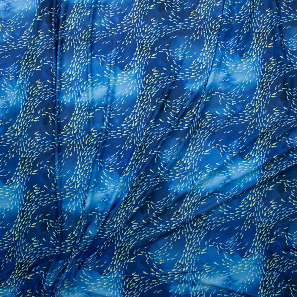 Fish School Designer Double Brushed Poly from Marketa Stengl Fabric By The Yard - Wide shot