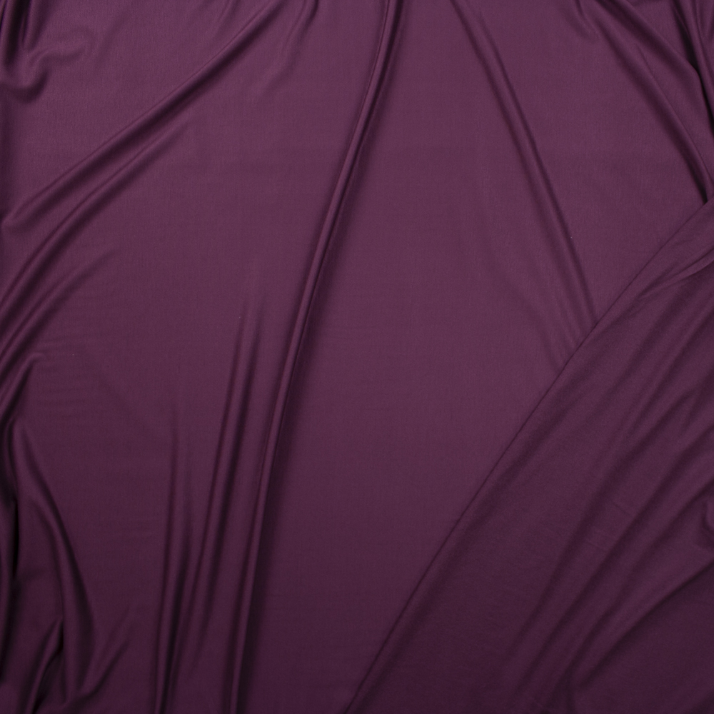 Plum Bamboo French Terry Fabric By The Yard - Wide shot