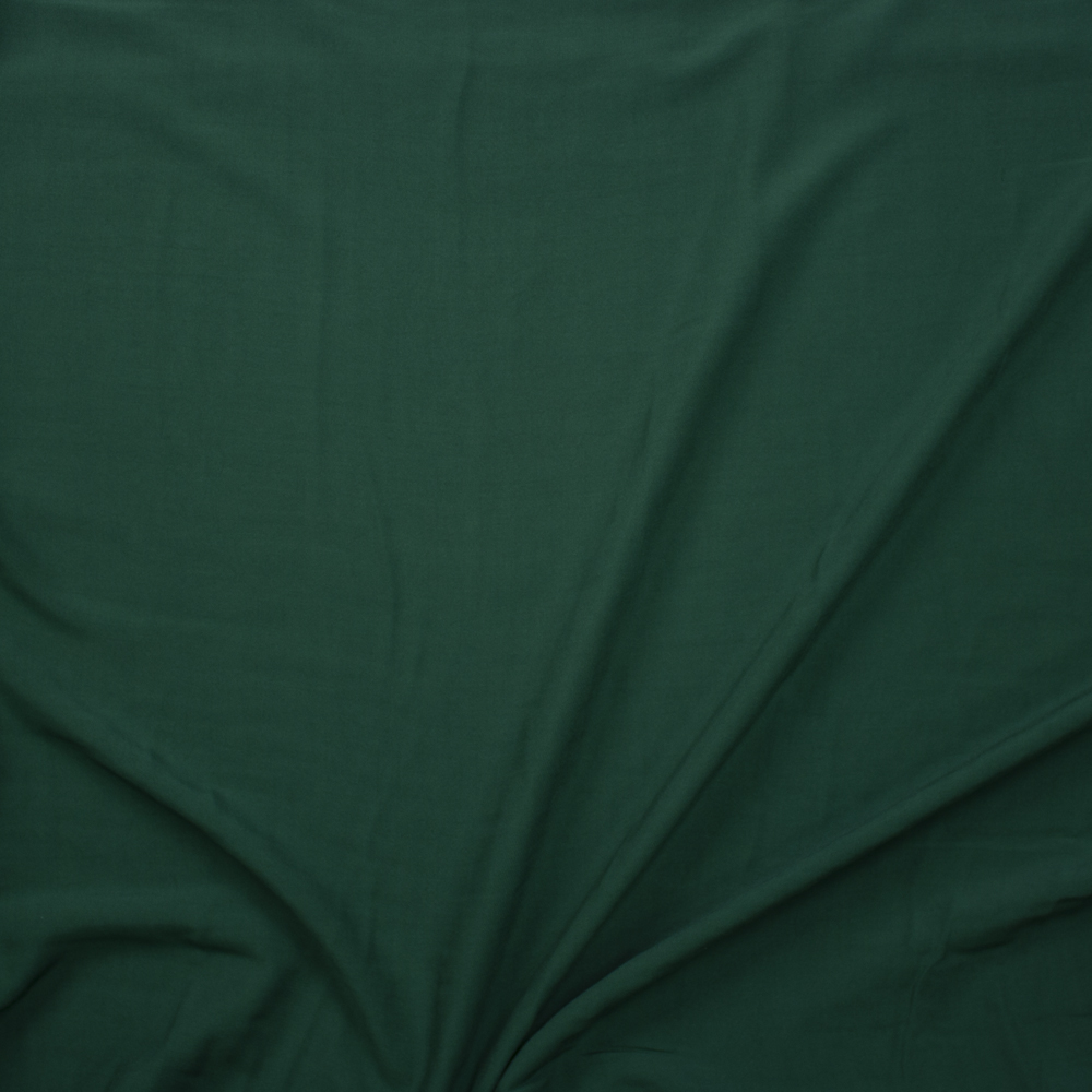 Hunter Green Rayon Challis Fabric By The Yard - Wide shot