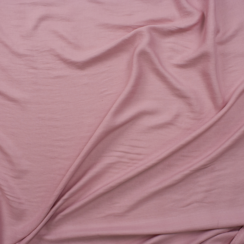 Dusty Pink Rayon/Linen Blend Lightweight Twill Fabric By The Yard - Wide shot