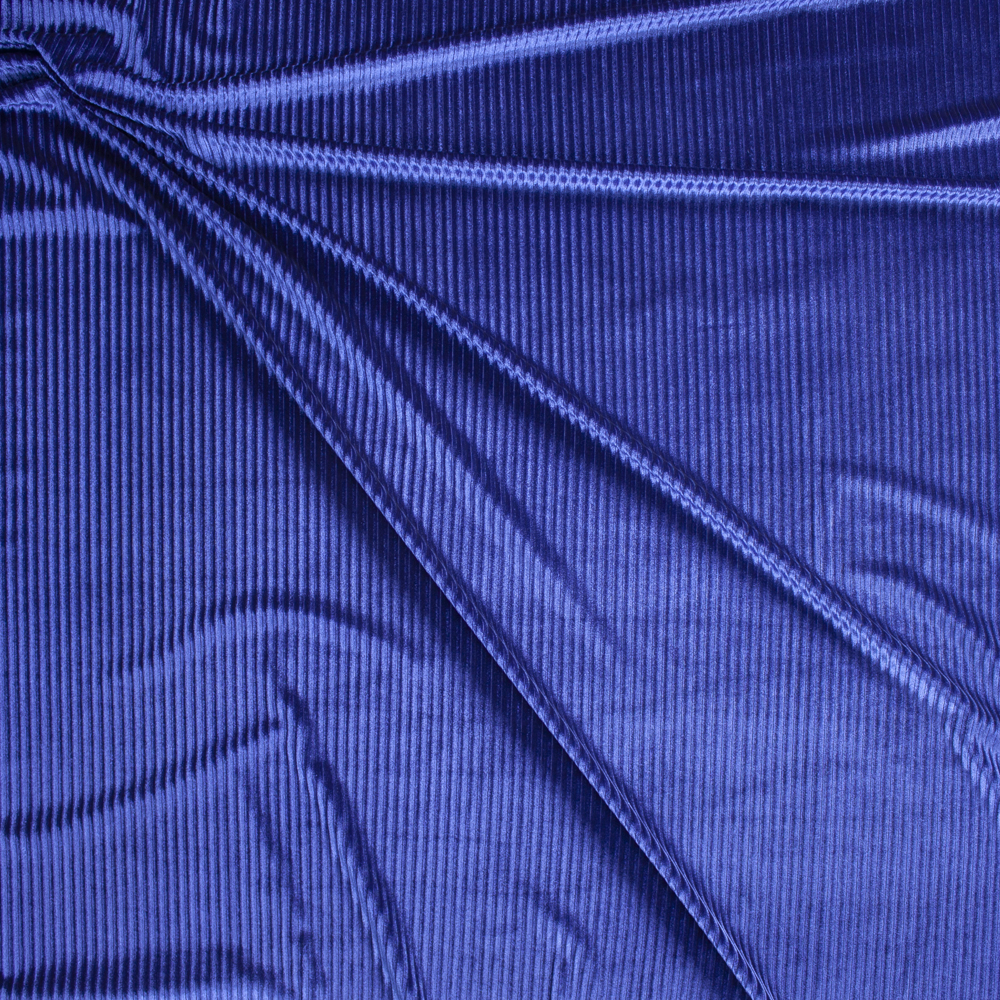 Royal Corded Stretch Velvet Fabric By The Yard - Wide shot