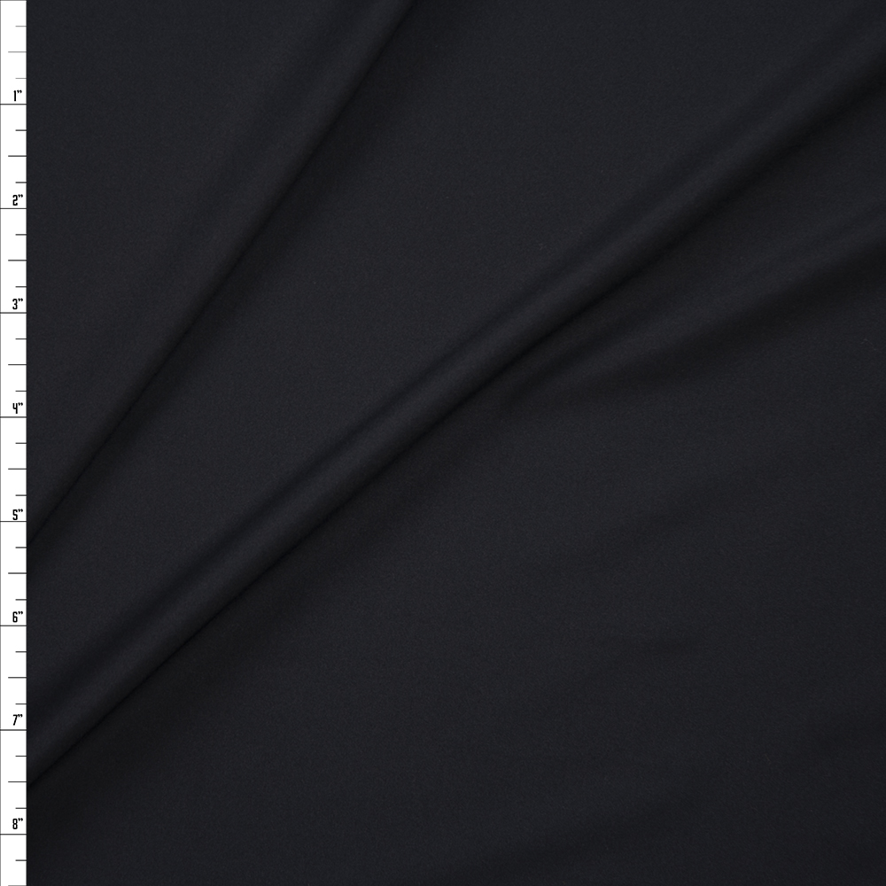 Black Midweight Shiny Nylon/Spandex Fabric By The Yard