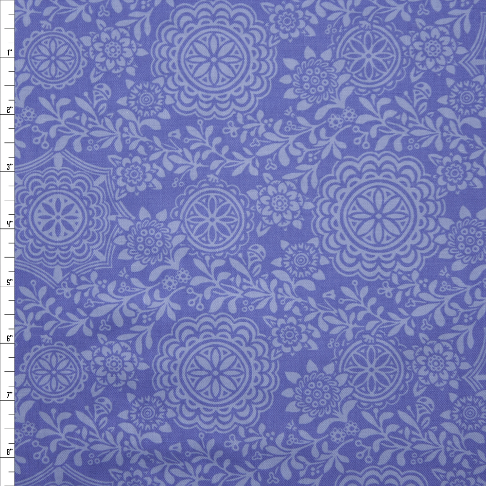 Rhapsody Medallion Lavender Quilter’s Cotton Print from Boundless Fabrics Fabric By The Yard