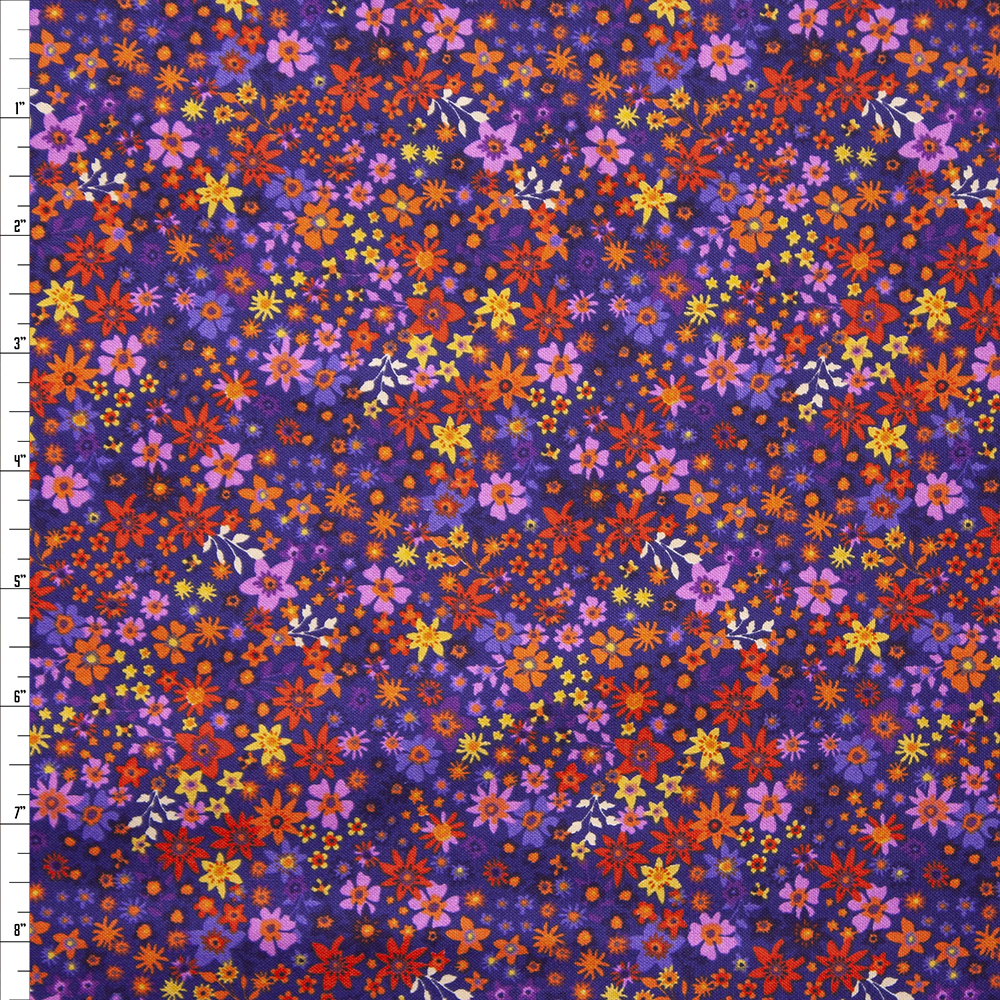 Rhapsody Purple Mini Floral Quilter’s Cotton Print from Boundless Fabrics Fabric By The Yard