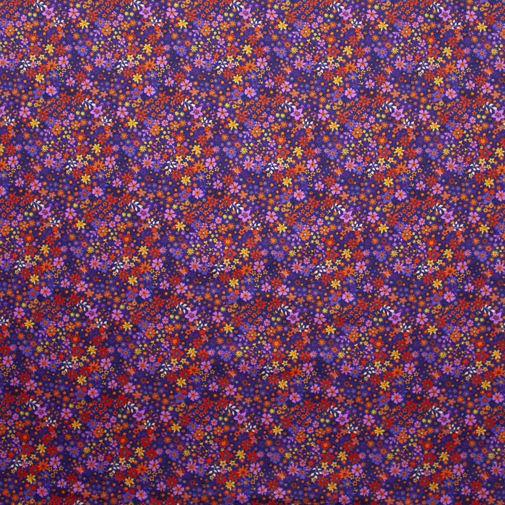 Rhapsody Purple Mini Floral Quilter’s Cotton Print from Boundless Fabrics Fabric By The Yard - Wide shot