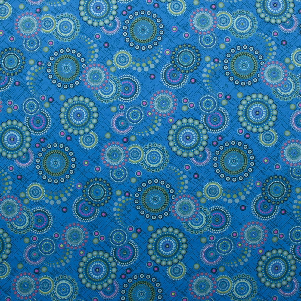 Rhapsody Dots Turquoise Quilter’s Cotton Print from Boundless Fabrics Fabric By The Yard - Wide shot