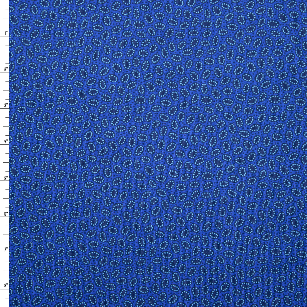 Rhapsody Little Bean Royal and Black Quilter’s Cotton Print from Boundless Fabrics Fabric By The Yard