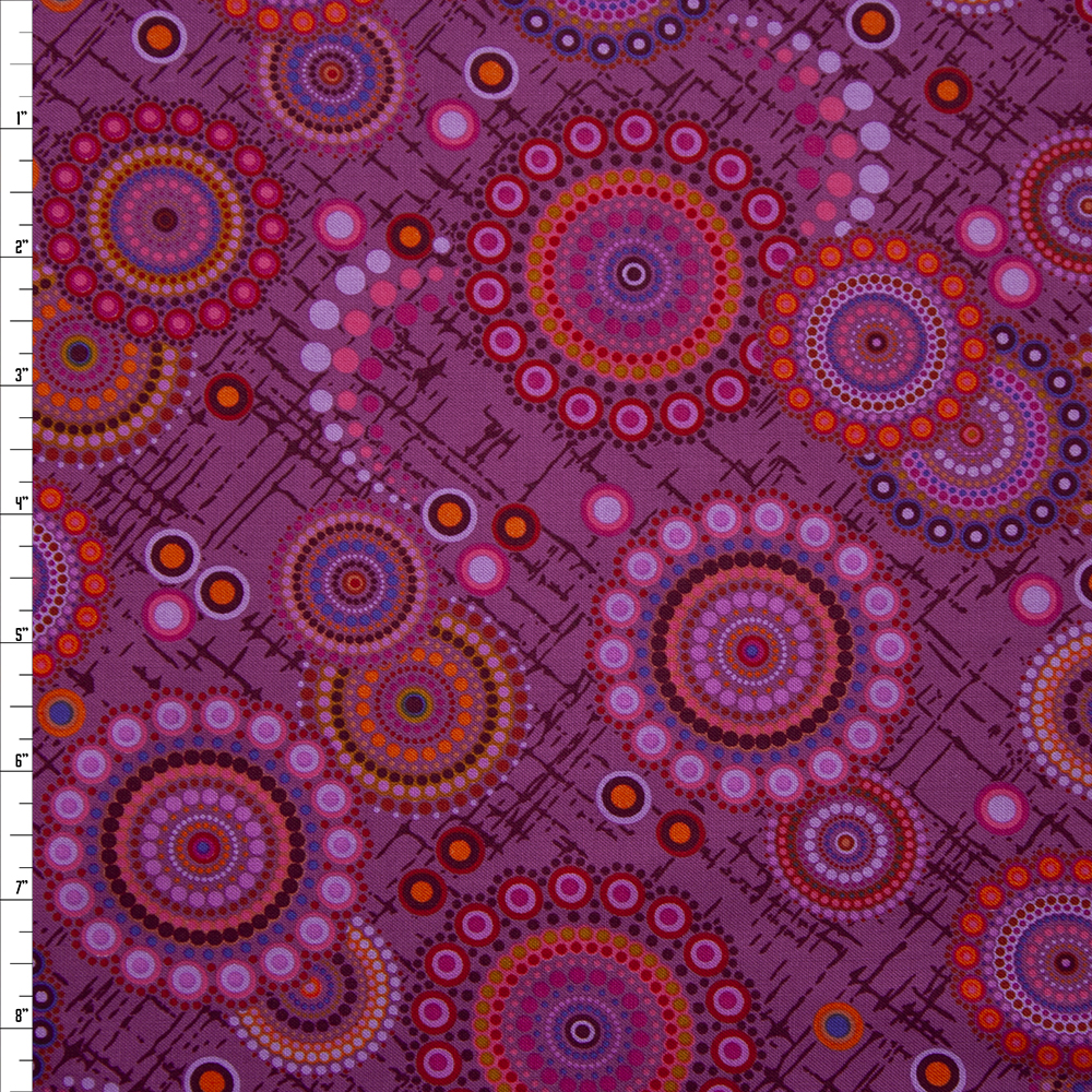 Rhapsody Dots Fuchsia Quilter’s Cotton Print from Boundless Fabrics Fabric By The Yard