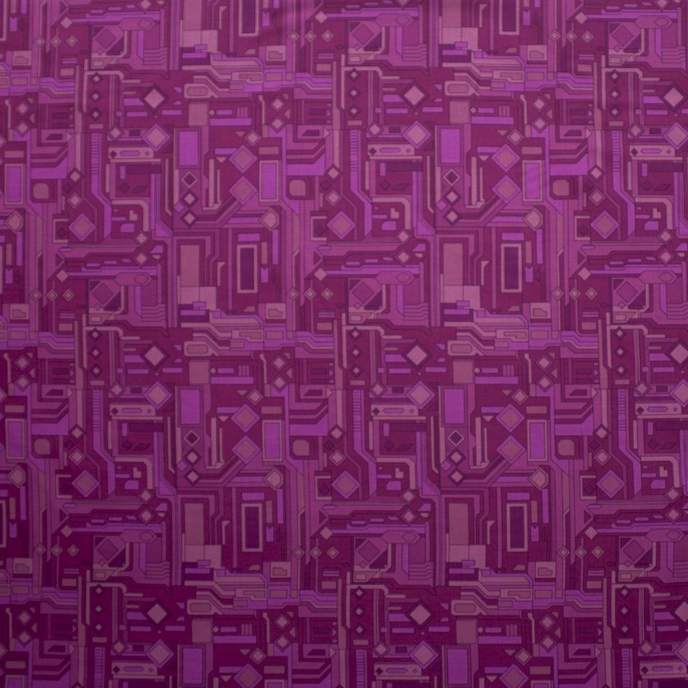 Fractals Hot Pink Quilter’s Cotton Print from Boundless Fabrics Fabric By The Yard - Wide shot