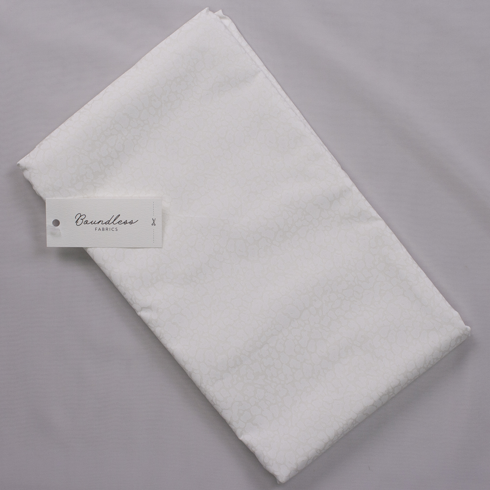 Boundless Leopard White (3y Bargain Cut) Fabric By The Yard