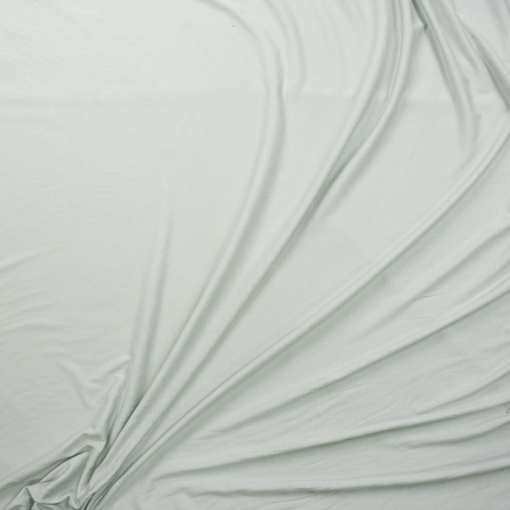 Dusty Sage Lightweight Cotton/Modal Jersey Knit Fabric By The Yard - Wide shot