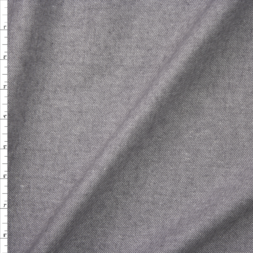 Light Grey Twill Weave Midweight Flannel Fabric By The Yard