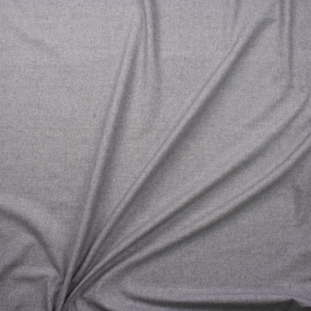 Light Grey Twill Weave Midweight Flannel Fabric By The Yard - Wide shot