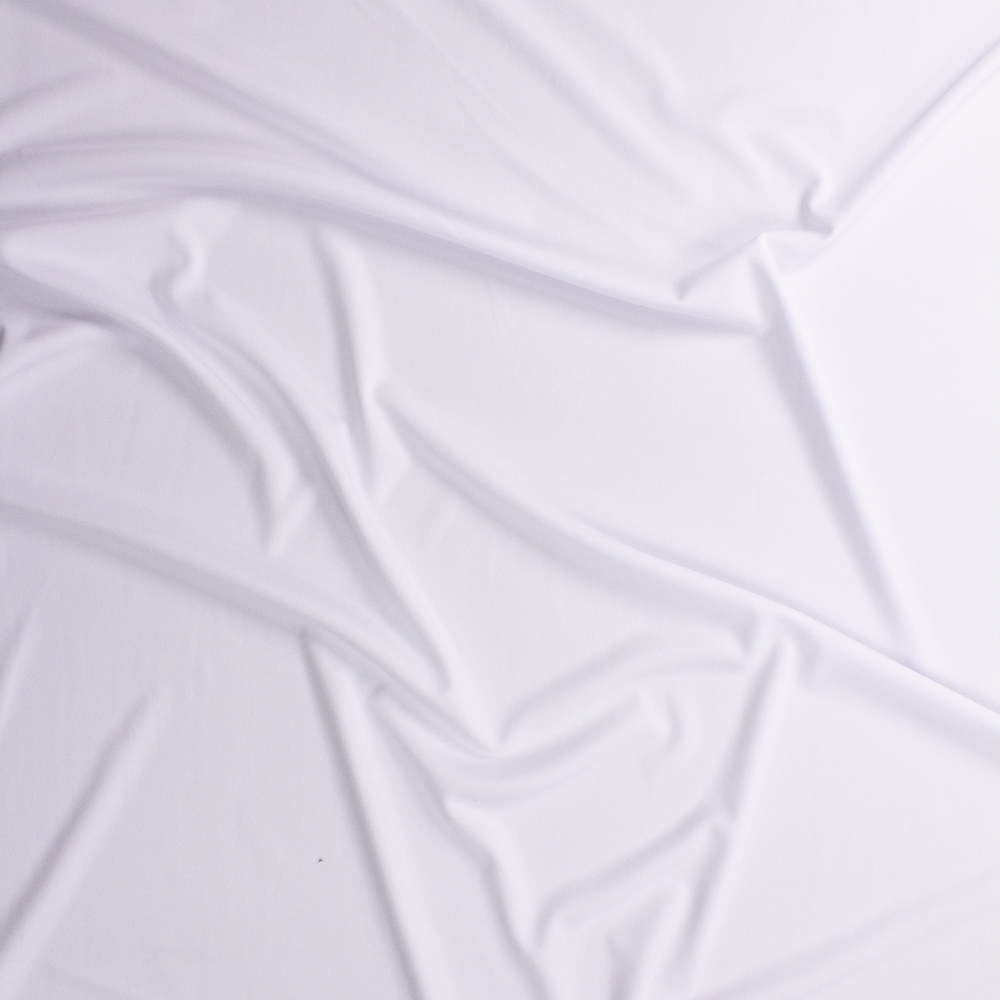 White Stretch Crepe Knit Fabric By The Yard - Wide shot