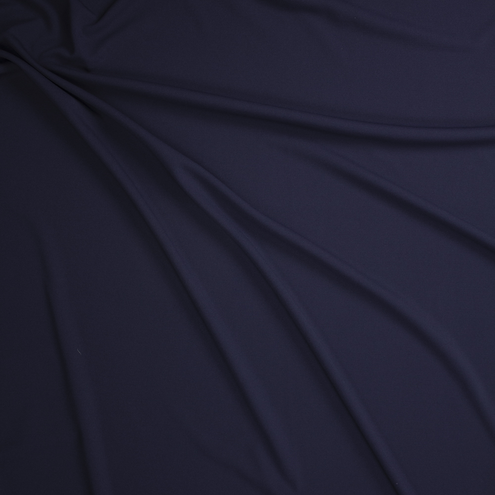 Navy Stretch Crepe Knit Fabric By The Yard - Wide shot