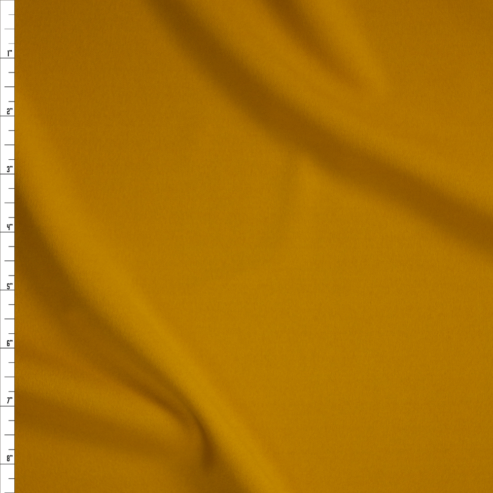 Mustard Stretch Crepe Knit Fabric By The Yard