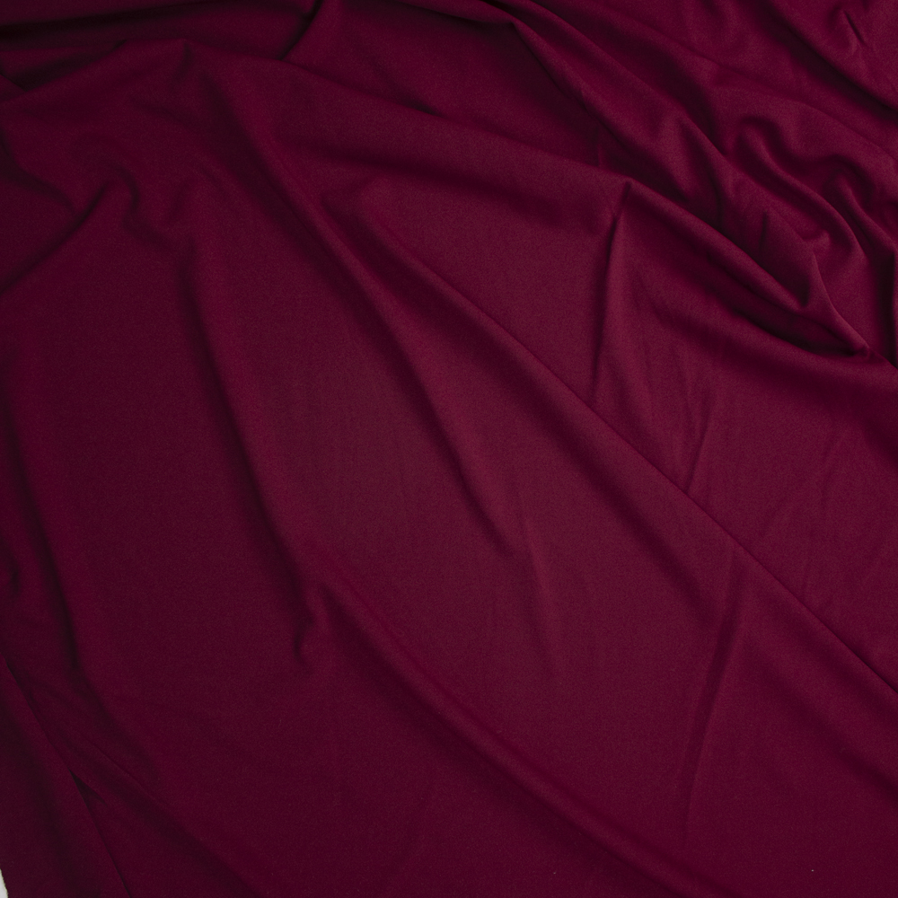 Wine Stretch Crepe Knit Fabric By The Yard - Wide shot