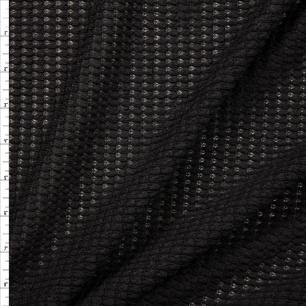 Cali Fabrics Taupe Chunky Waffle Knit Fabric by the Yard