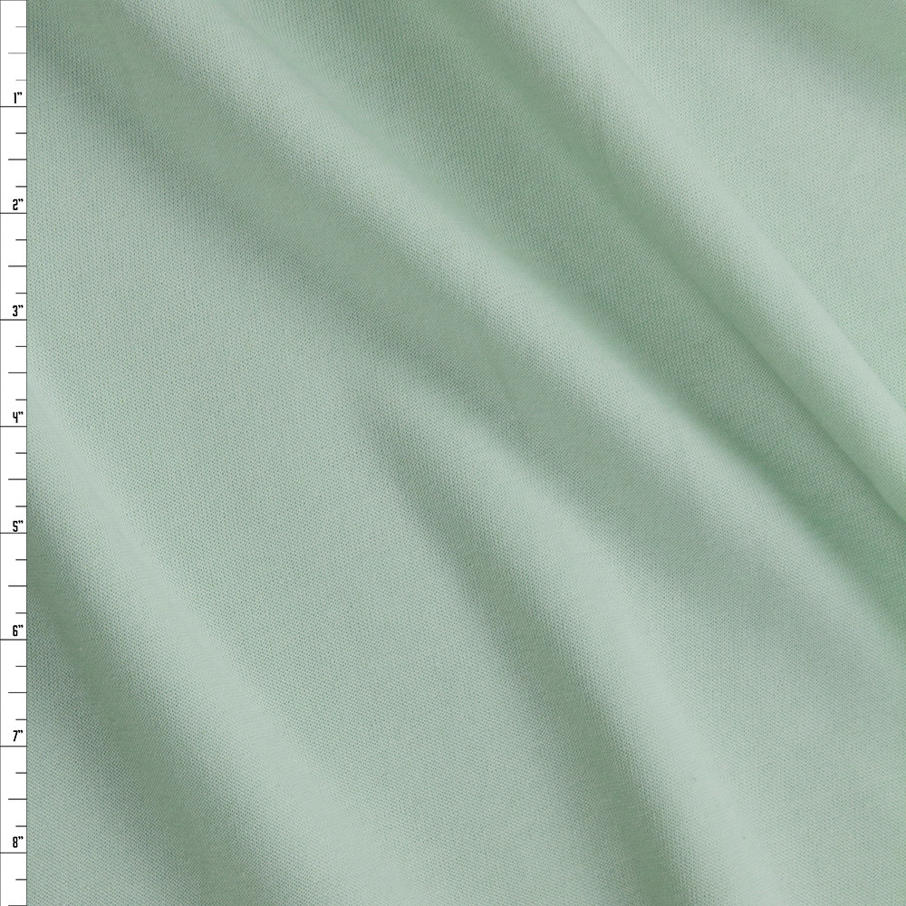 Cali Fabrics Mint Green Midweight Extra Wide Poly Sweatshirt Fleece ...