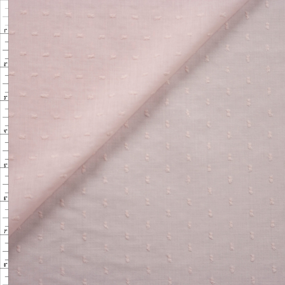 Swiss Dot Cotton Lawn – Peachy Pink – Watsons Fabrics