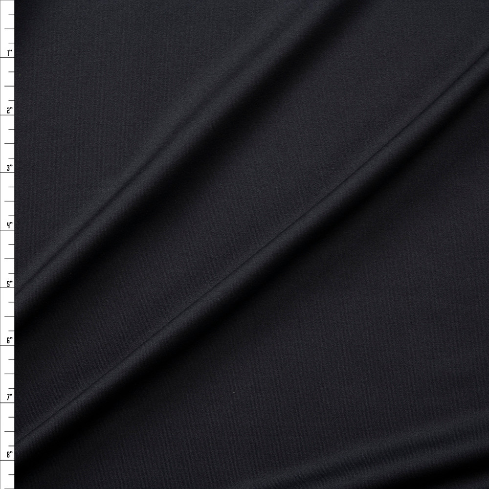 Cali Fabrics Black Midweight Stretch Moisture Wicking Designer Athletic