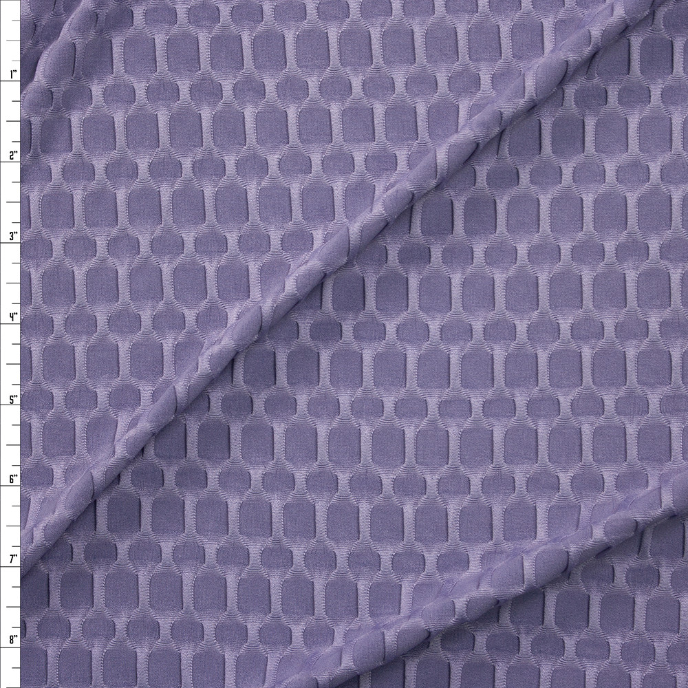 Cali Fabrics White Stretch Diamond Pattern Performance Spandex Fabric by  the Yard