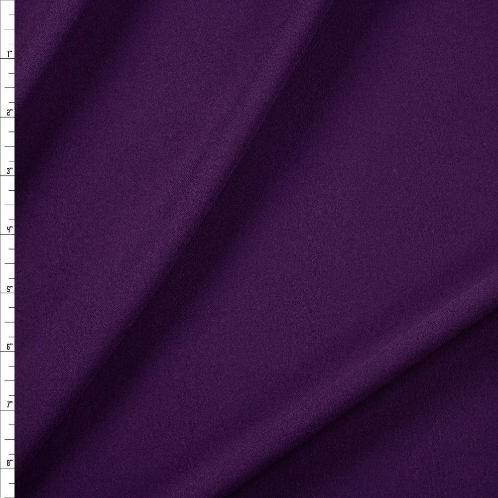 Cali Fabrics Plum Stretch Crepe Knit Fabric by the Yard