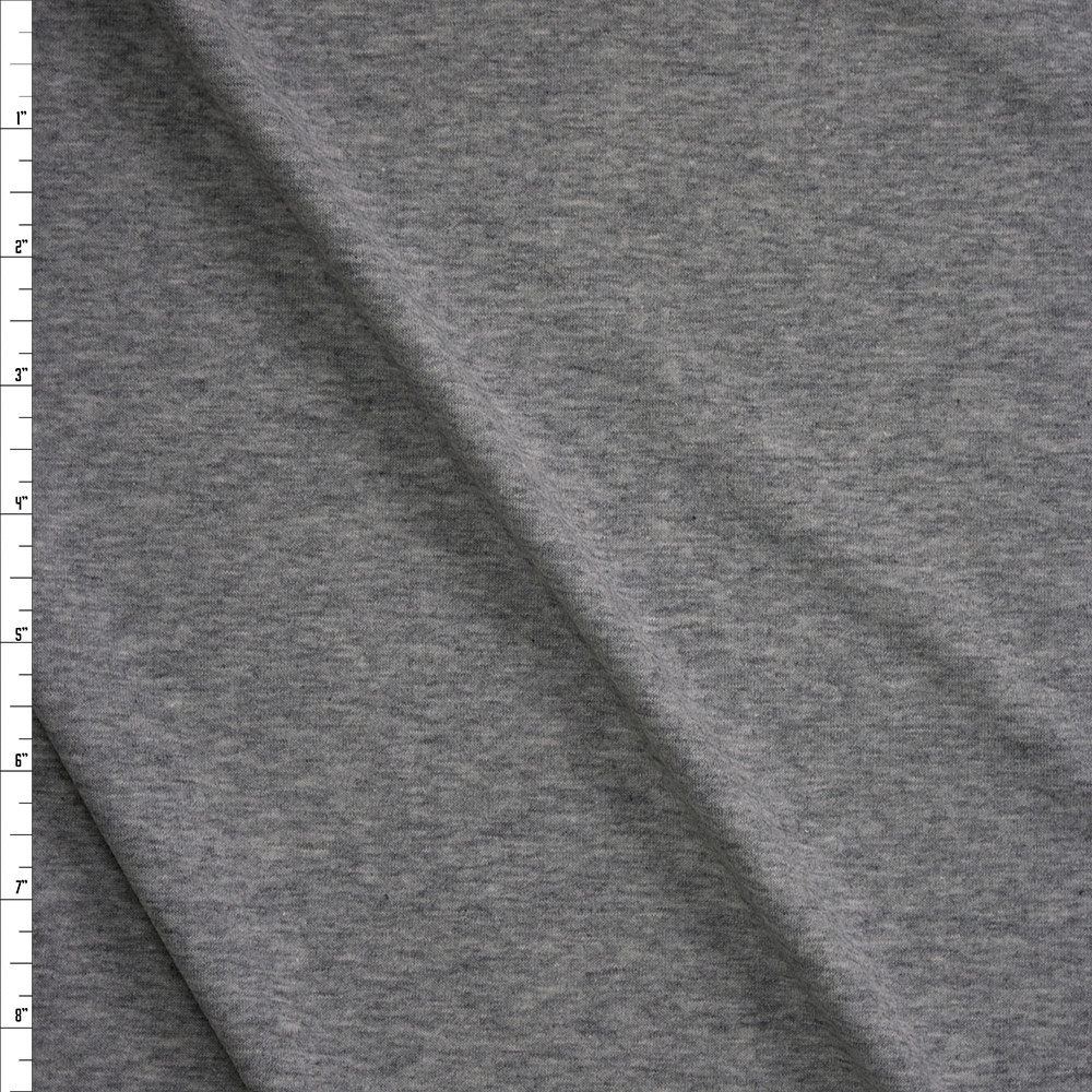 Grey Heather/Green 2 Stripe Jersey Knit Fabric - SKU 275