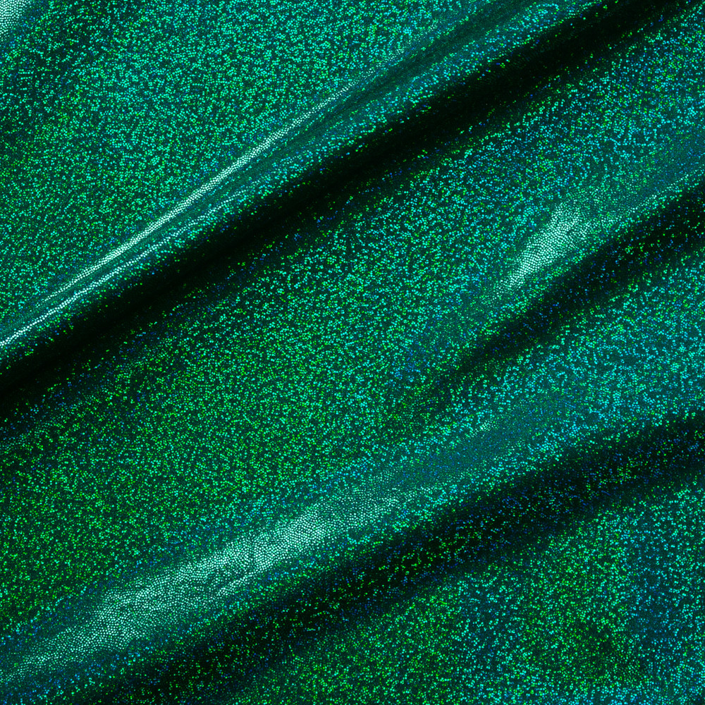 Green Ariel Sparkle Spandex, Holographic Fabric