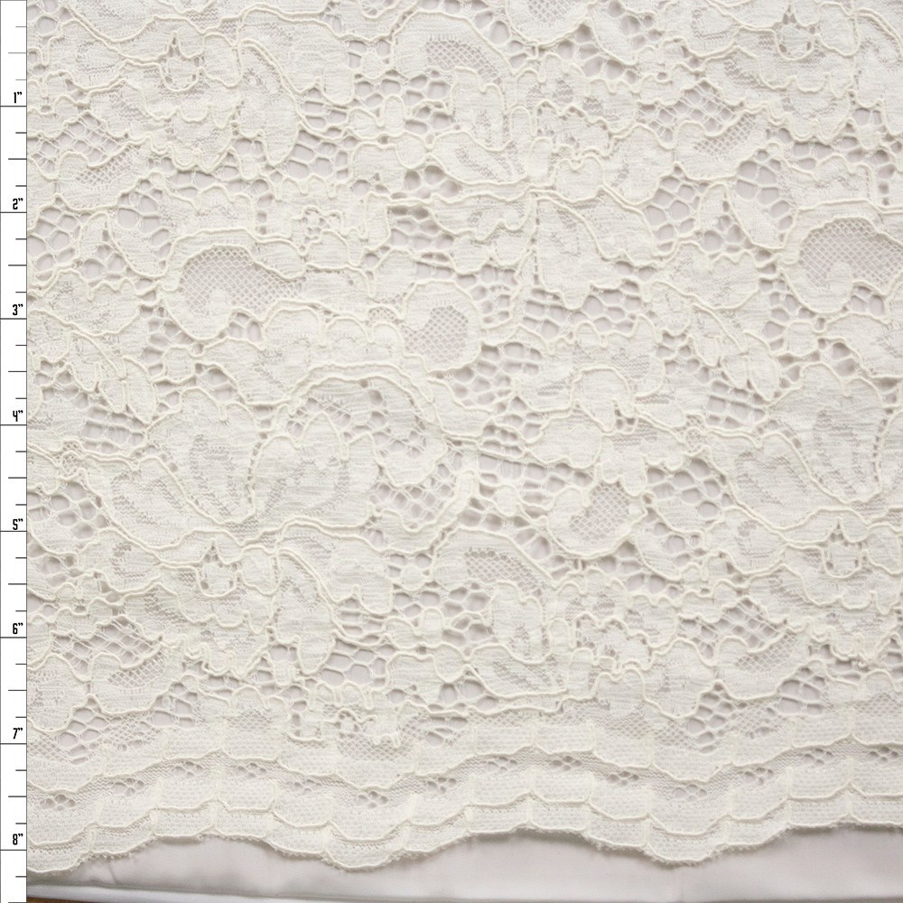 Stretch Lace, Fabric by the Yard, Ivory Lace, Polyester, Romantic Lace,  Wedding, Wedding Dress, Yardage, Yard, Floral Fabric, Vintage, Dress -   Canada