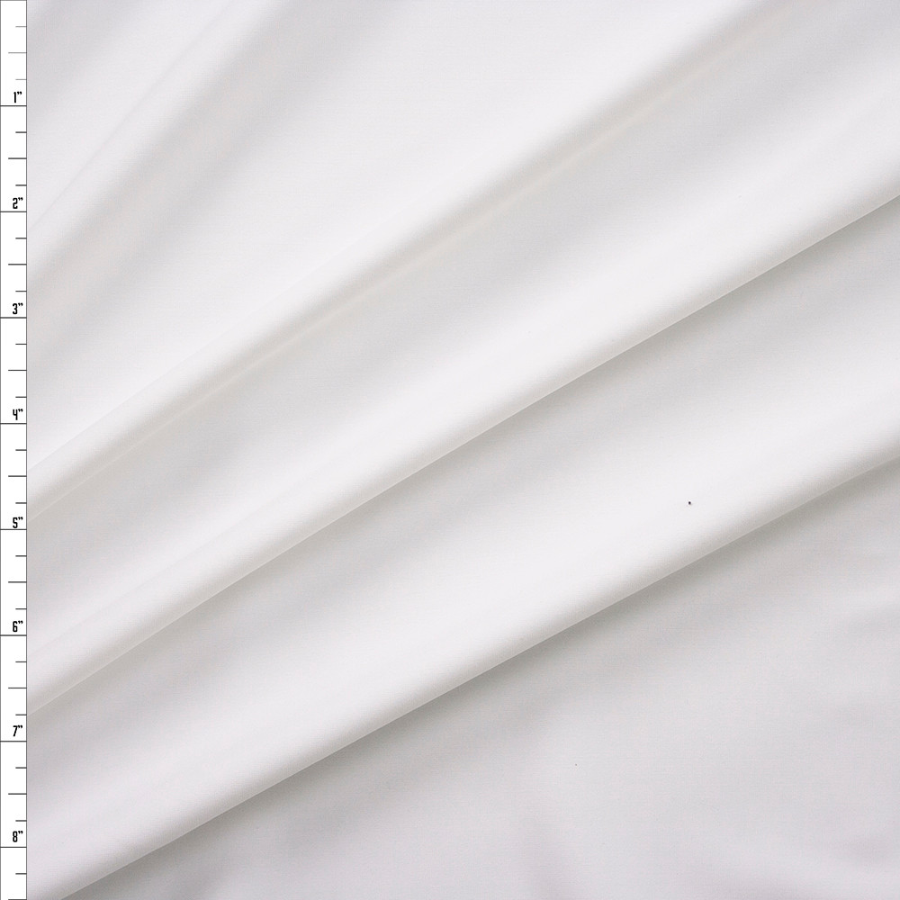 Cali Fabrics White Designer Midweight Nylon/Spandex Fabric by the Yard