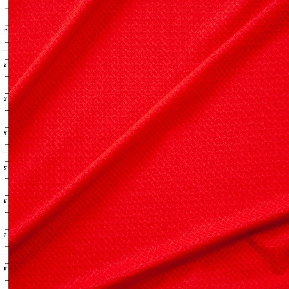 Cali Fabrics Red Stretch Diamond Pattern Performance Spandex Fabric by the  Yard