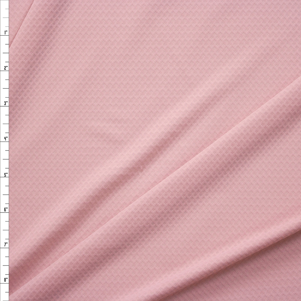 Cali Fabrics White Stretch Diamond Pattern Performance Spandex Fabric by  the Yard