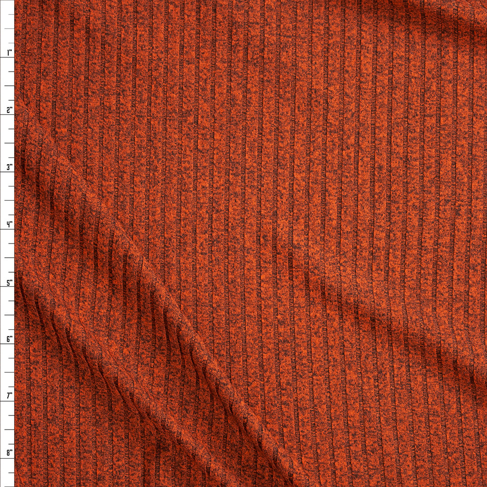 Derek Heart Burnt Orange Rib Knit Sweater