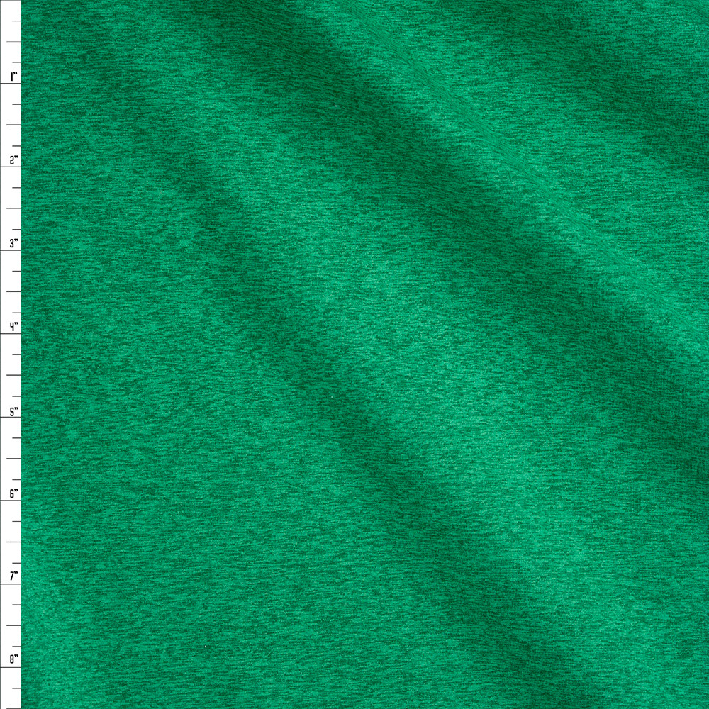 Cali Fabrics Bright Green Heather Designer Midweight Brushed Nylon