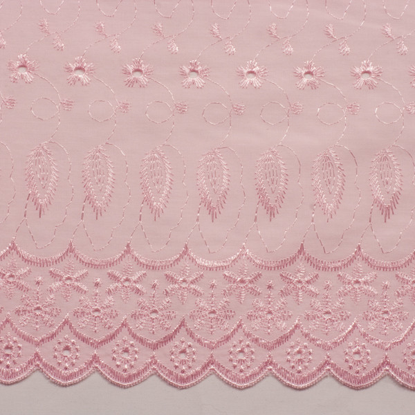 Cali Fabrics | Light Pink Embroidered Cotton Eyelet