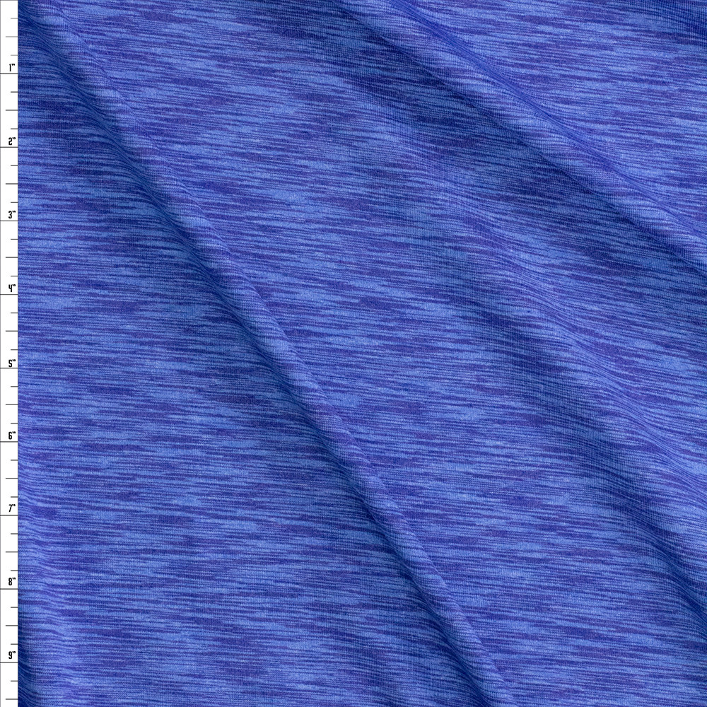 Cali Fabrics Cosmic Periwinkle Space Dye Designer Stretch Athletic Knit
