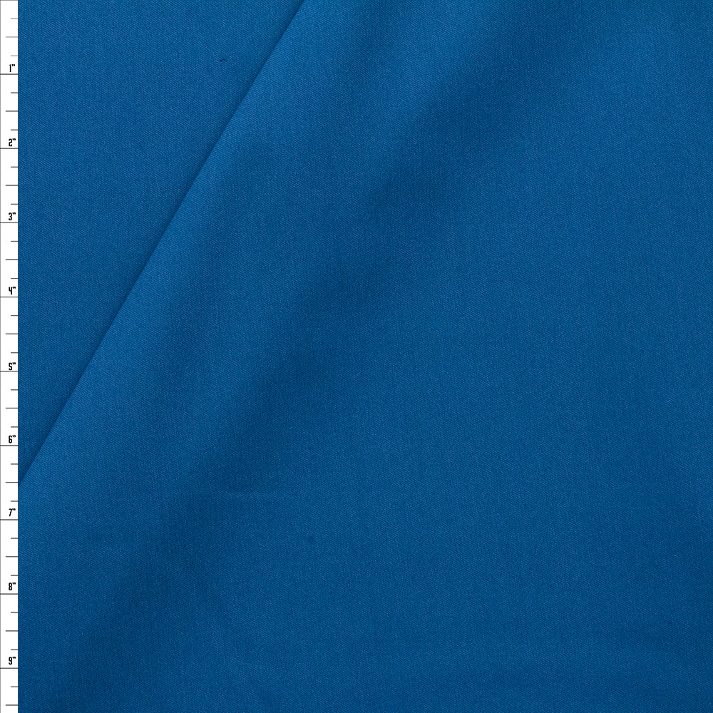 Cali Fabrics Teal Designer Viscose Nylon Stretch Twill Fabric by the Yard