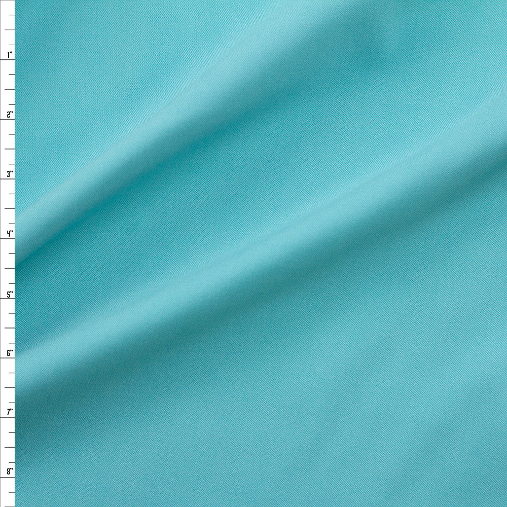 Cali Fabrics Aqua Designer Viscose Nylon Stretch Twill Fabric by the Yard