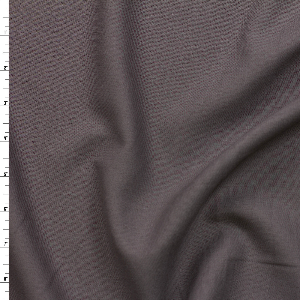 Cali Fabrics Charcoal Rayon/Linen Fabric by the Yard