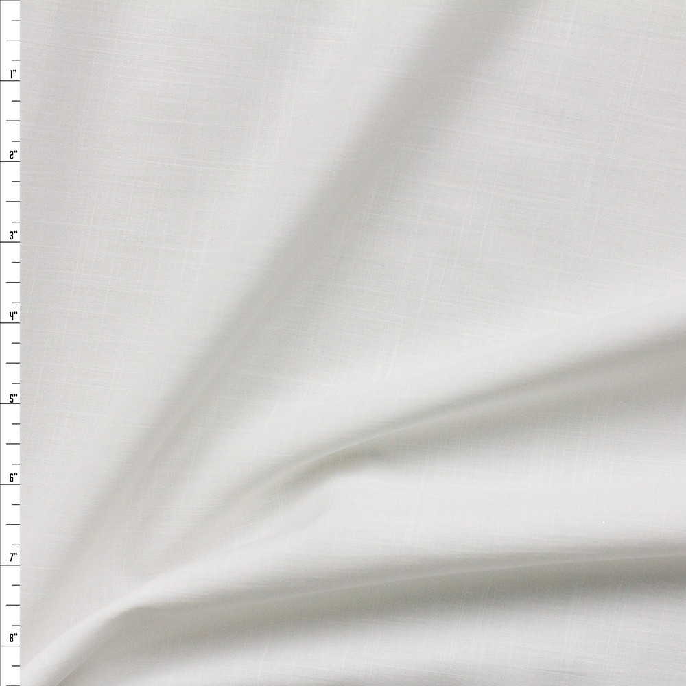 Cali Fabrics White Textured Cotton Lawn 26285 Fabric by the Yard