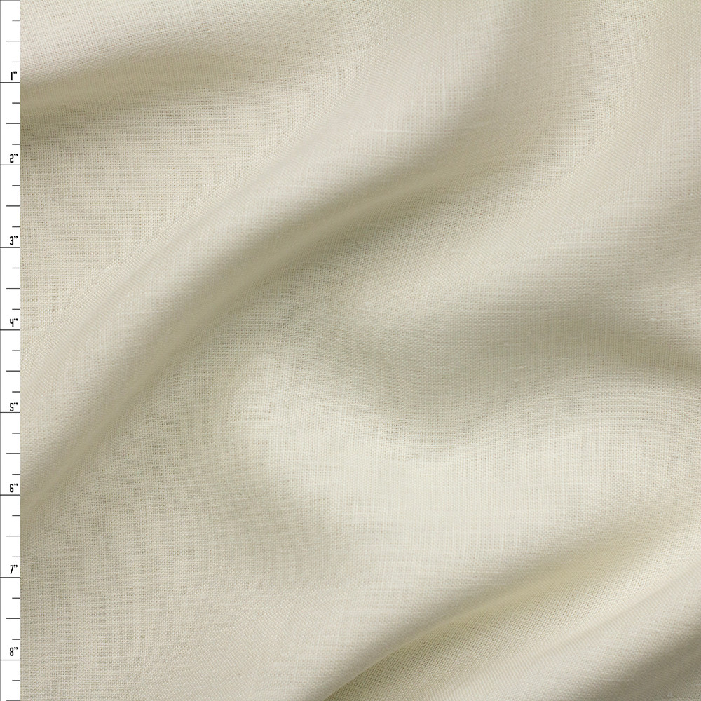Cali Fabrics Offwhite Linen 26300 Fabric by the Yard