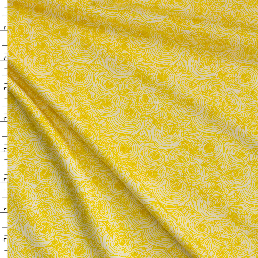 Cali Fabrics Sage Knit Primrose Field Cotton/Spandex Knit by Art